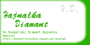 hajnalka diamant business card